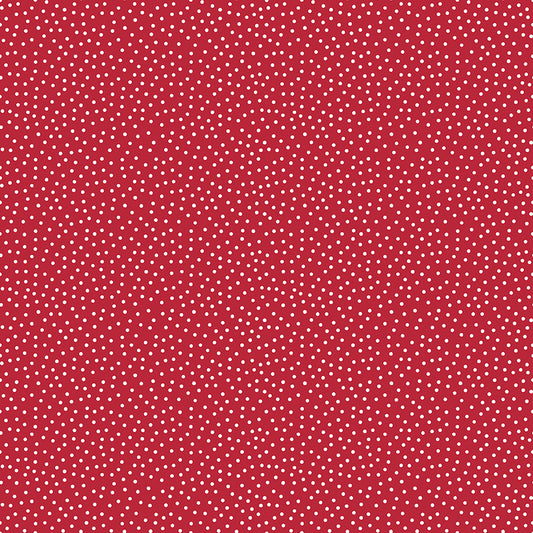Little Ladybug Scattered Dots Yardage – Red | Lori Whitlock | In Stock