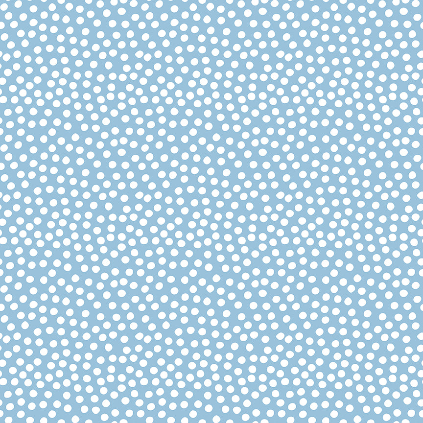 Dear Sweethearts Irregular Polka Dots Yardage – Blue | American Jane | In Stock