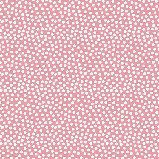 Dear Sweethearts Irregular Polka Dots Yardage – Pink | American Jane | In Stock