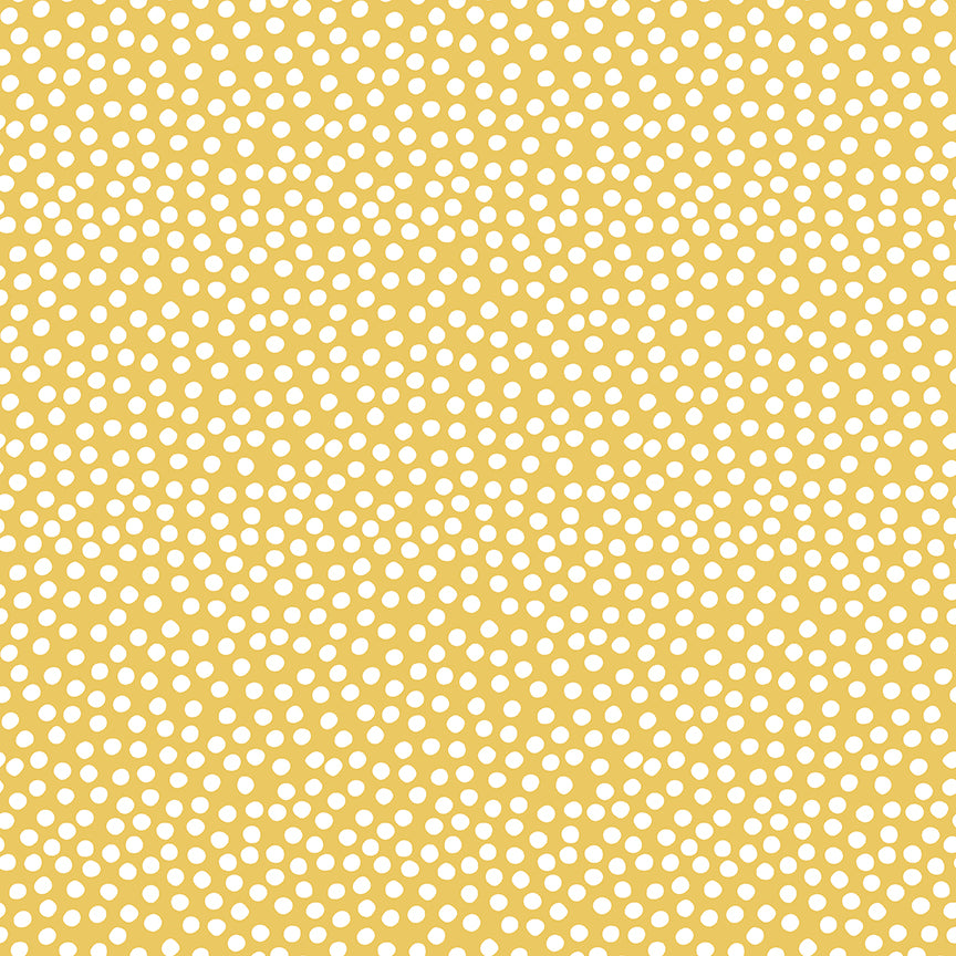 Dear Sweethearts Irregular Polka Dots Yardage – Yellow | American Jane | In Stock