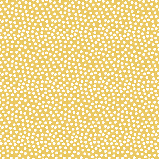 Dear Sweethearts Irregular Polka Dots Yardage – Yellow | American Jane | In Stock