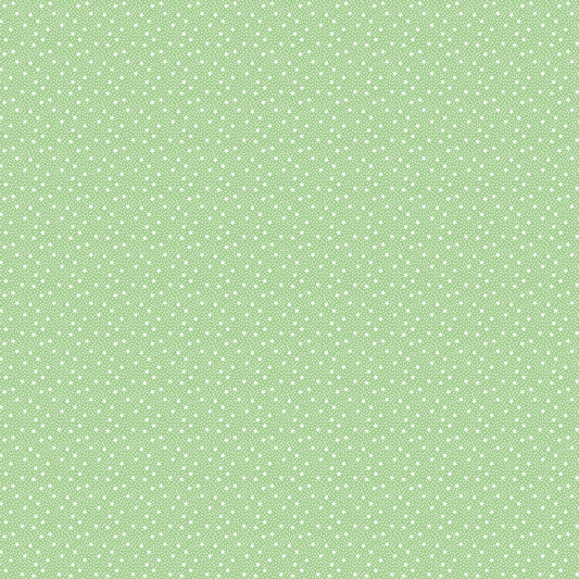Dear Sweethearts Tiny Stars & Dots Yardage – Green | American Jane | In Stock