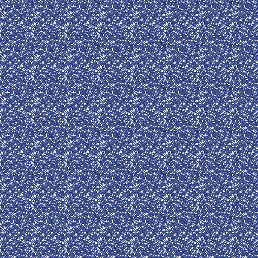 Dear Sweethearts Tiny Stars & Dots Yardage – Navy | American Jane | In Stock