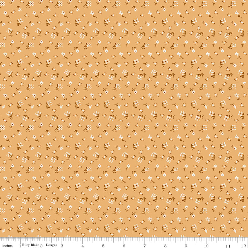Lori Holt Denim & Daisy Meadow Daisy – Flower Stems & Dots – C18142-DAISY