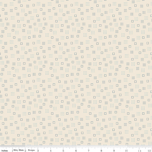 Lori Holt Denim & Daisy Squares Denim – Geometric Squares – C18149-DENIM