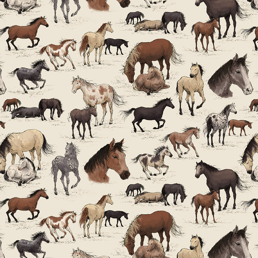 Legacy Quilt Backing Set featuring Horseshoe Creek by RBD Designers – 7⅜ Yards (Choice of Linen or Lt Raisin) - 50% Deposit December 2026
