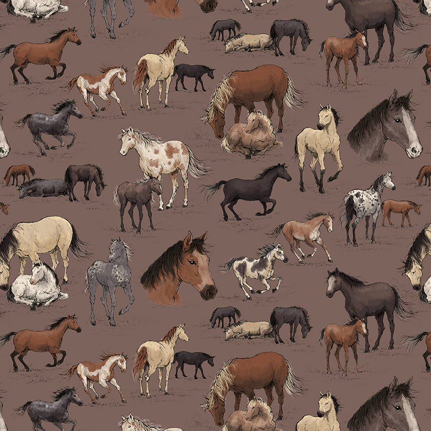 Legacy Quilt Backing Set featuring Horseshoe Creek by RBD Designers – 7⅜ Yards (Choice of Linen or Lt Raisin) - 50% Deposit December 2026