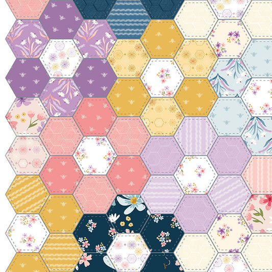 Sweet As Honey Grandmother’s Flower Garden Multi Yardage Fabric | Riley Blake Designs C18547-MULTI