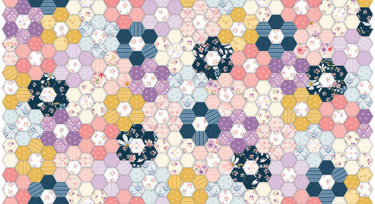 Sweet As Honey Grandmother’s Flower Garden Multi Yardage Fabric | Riley Blake Designs C18547-MULTI