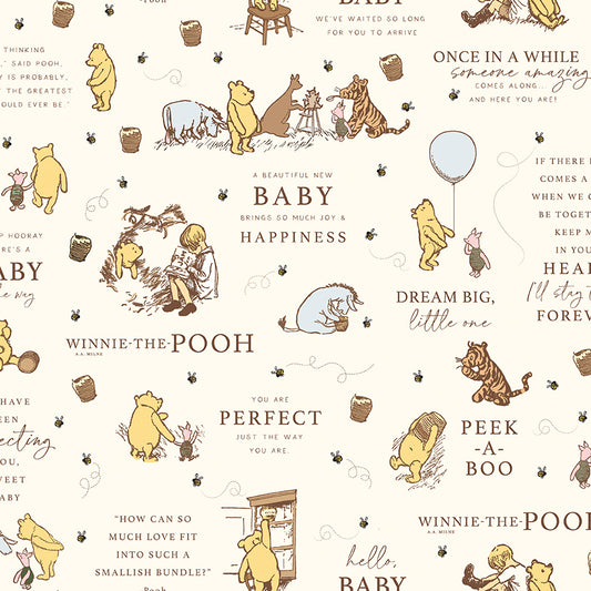 Winnie the Pooh Wrapped in Love Quilt Kit Backing Set