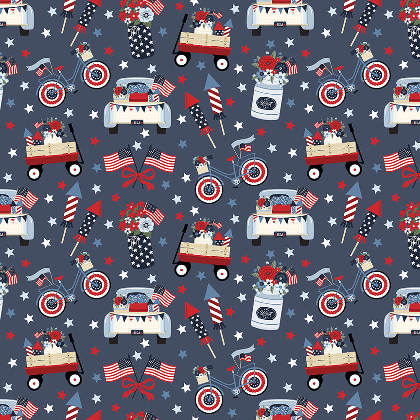 Shooting Stars Quilt Kit Backing Set – 50% Deposit February 2027 Preorder - Hooray for the USA by Dani Mogstad for Riley Blake Designs