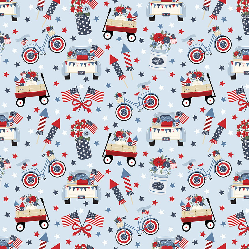 Shooting Stars Quilt Kit Backing Set – 50% Deposit February 2027 Preorder - Hooray for the USA by Dani Mogstad for Riley Blake Designs