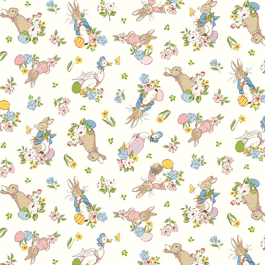 Peter Rabbit™ Spring Panel Quilt Kit Matching Backing Set – Cloud or Shortbread – 4 Yard Cut – January 2027 Preorder