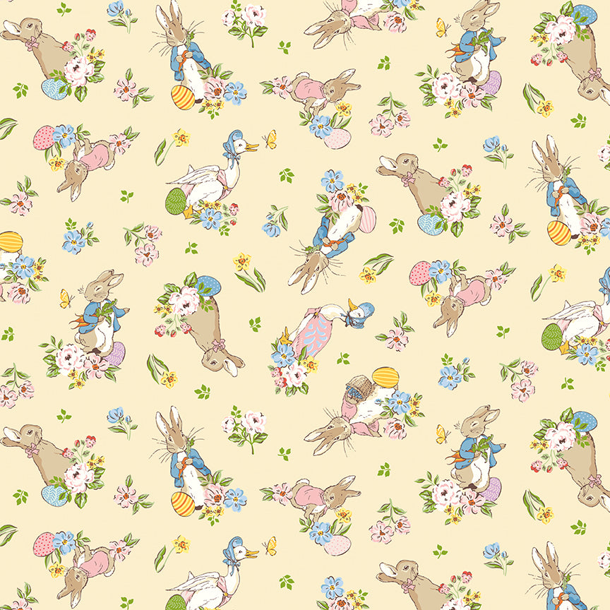 Peter Rabbit™ Spring Panel Quilt Kit Matching Backing Set – Cloud or Shortbread – 4 Yard Cut – January 2027 Preorder