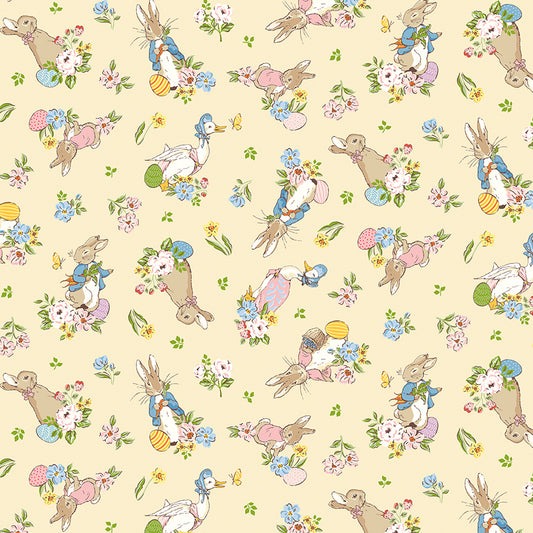 Peter Rabbit™ Spring Panel Quilt Kit Matching Backing Set – Cloud or Shortbread – 4 Yard Cut – January 2027 Preorder