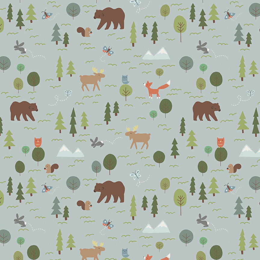 Grizzly Grove Quilt Kit Backing Set -February 2027 Preorder – Upper Pines by Deena Rutter for Riley Blake Designs