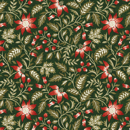 Tales of Yuletide Poinsettia Floral – Forest | Laura Ashley | 50% Deposit Preorder | June 2027