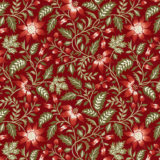 Tales of Yuletide Poinsettia Floral – Red | Laura Ashley | 50% Deposit Preorder | June 2027