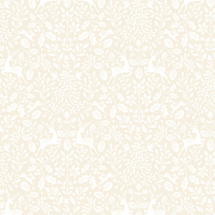 Tales of Yuletide Woodland Damask – Cream | Laura Ashley | 50% Deposit Preorder | June 2027