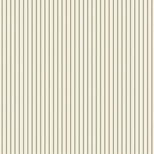 Tales of Yuletide Ticking Stripe – Green | Laura Ashley | 50% Deposit Preorder | June 2027 | C19234-GREEN