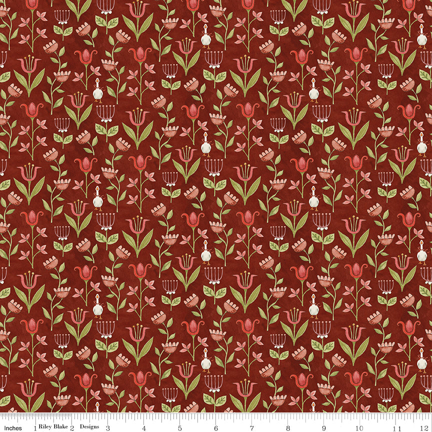 Teresa Kogut Waddle's Christmas Winter Garden Dahlia – Winter Folk Florals – C19293-DAHLIA – 50% Deposit May 2027 Preorder