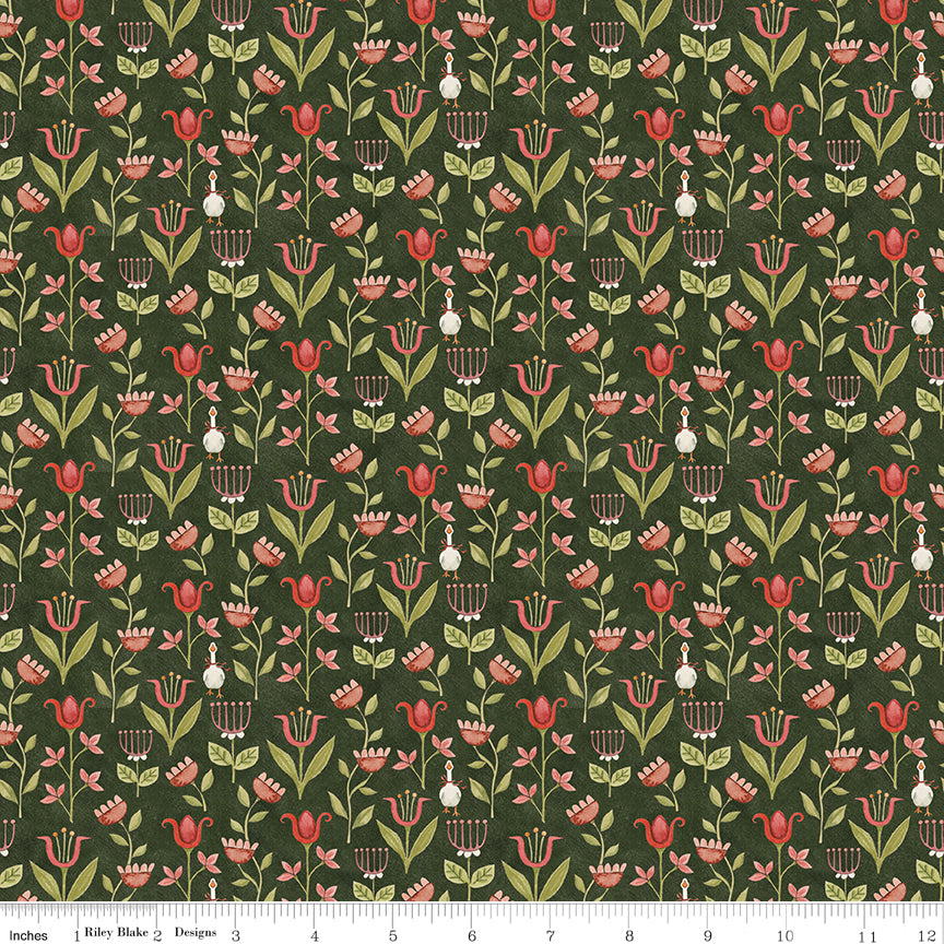 Teresa Kogut Waddle's Christmas Winter Garden Timberline – Winter Folk Florals – C19293-TIMBERLINE – 50% Deposit May 2027 Preorder