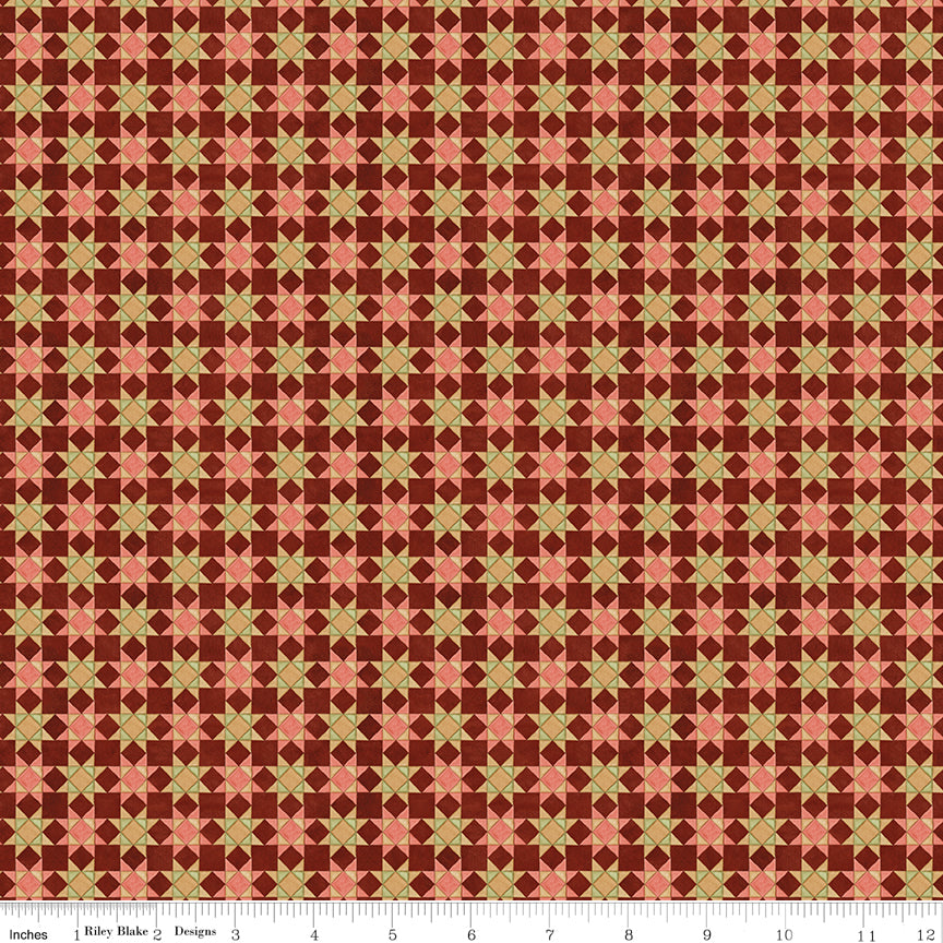 Teresa Kogut Waddle's Christmas Quilt Blocks Dahlia – Star Quilt Blocks – C19294-DAHLIA – 50% Deposit May 2027 Preorder