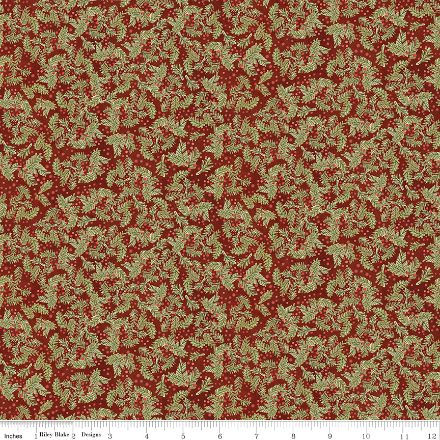 Teresa Kogut Waddle's Christmas Pine & Berries Dahlia – Pine Sprigs & Berries – C19295-DAHLIA – 50% Deposit May 2027 Preorder