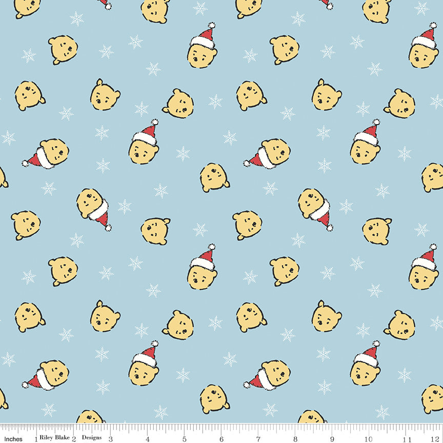 Echo Park Paper Co. Winnie-the-Pooh Christmas Santa Pooh Jumble Blue – 50% Deposit June 2027 Preorder