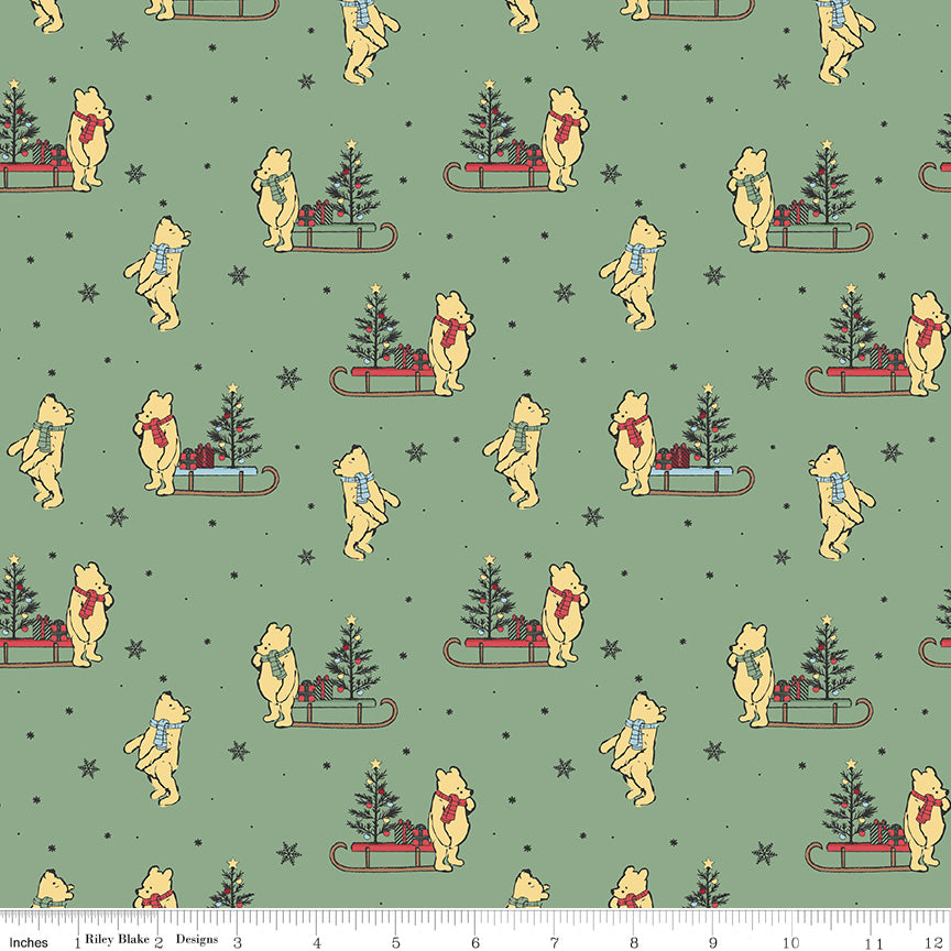 Echo Park Paper Co. Winnie-the-Pooh Christmas Sleds Green – 50% Deposit June 2027 Preorder