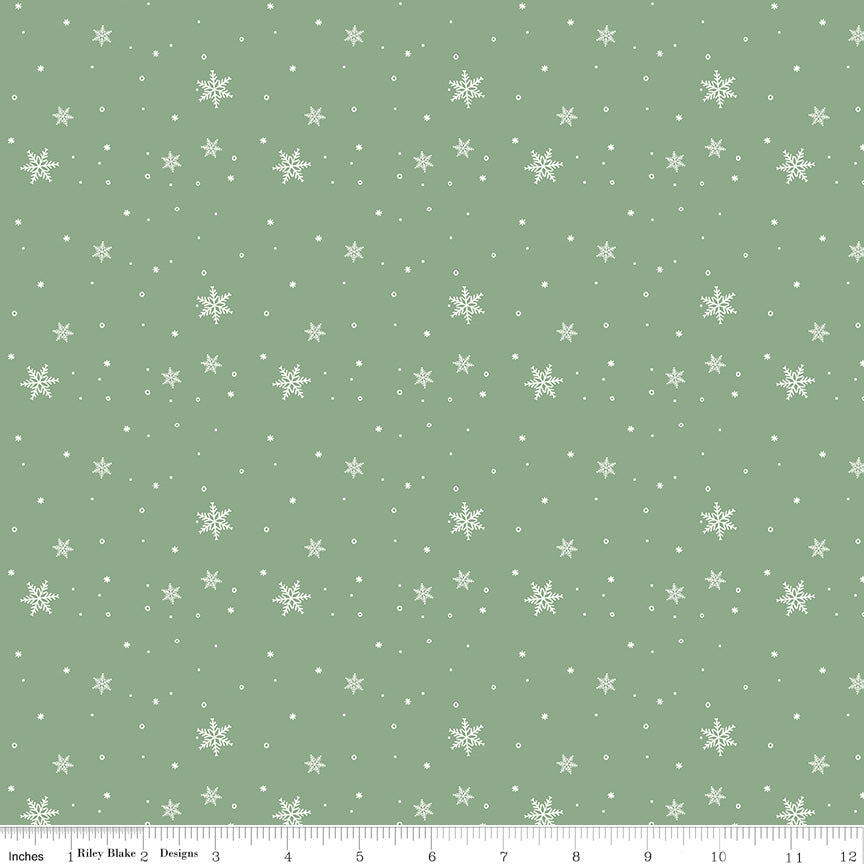 Echo Park Paper Co. Winnie-the-Pooh Christmas Snowflakes Green – 50% Deposit June 2027 Preorder