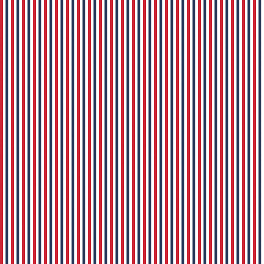 Stripes Patriotic by The RBD Designers | Red, White & Blue 1/8" Stripe | Quality Quilting Fabric
