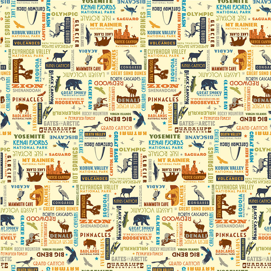 Great Smoky Mountains Bear Paw Quilt Backing Set | 3¾ Yards | National Parks Collection | 50% Deposit Preorder | September 2026