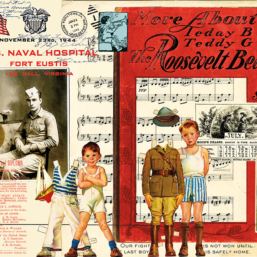 Sew America – Vintage Patriotic Ads Collage – Multi | Yardage | CD17343-MULTI – J. Wecker Frisch – Riley Blake Designs