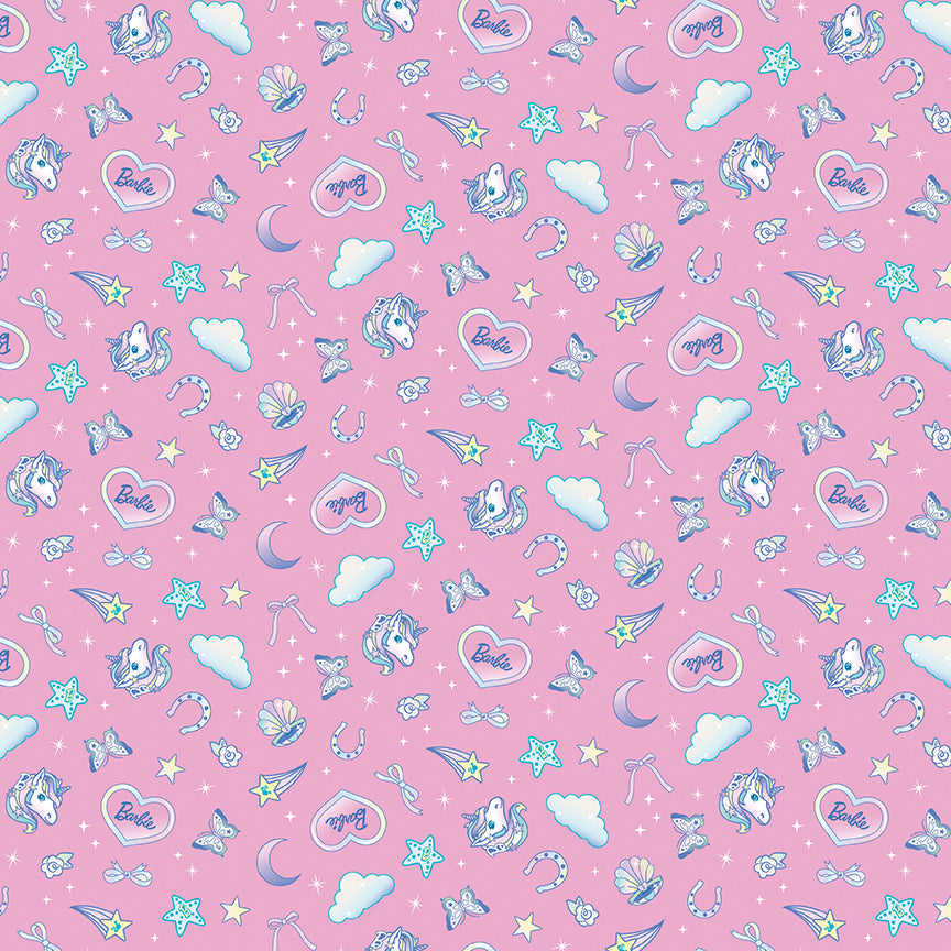 Barbie™ Fantasy Pink Backing Set for Panel Quilt Kit – 50% Deposit March 2027 Preorder