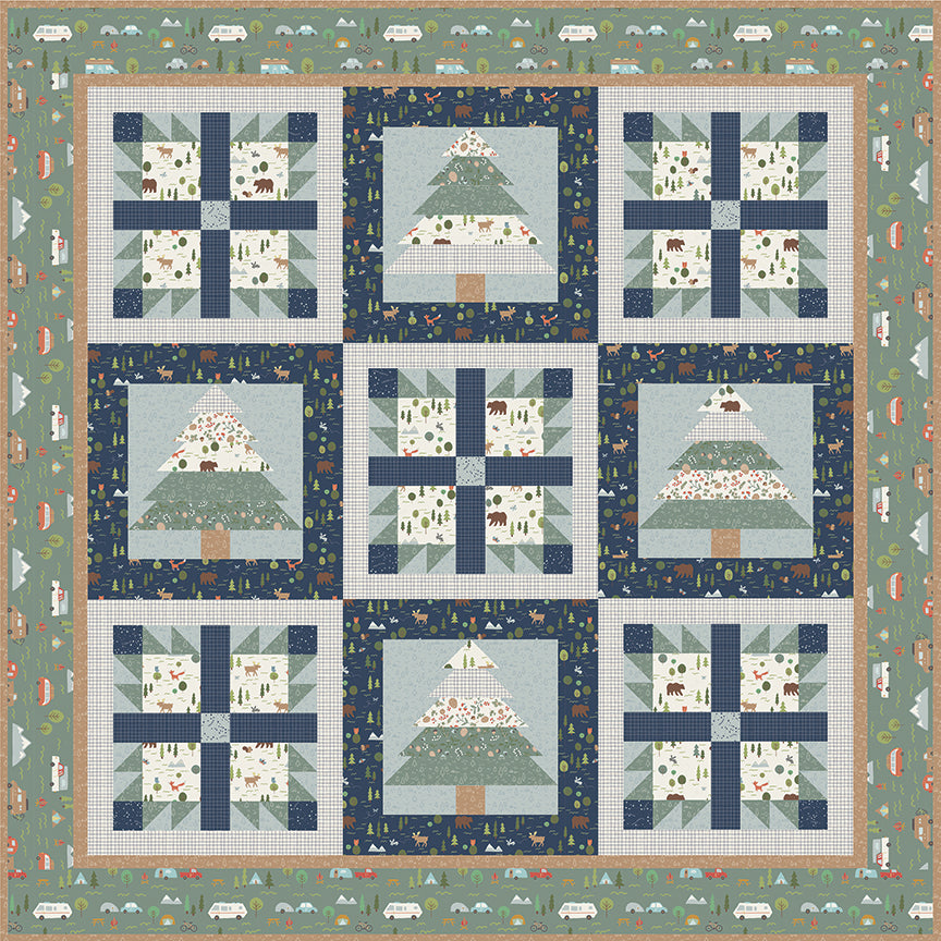 Camping Adventures Quilt Kit Featuring Upper Pines by Deena Rutter for Riley Blake Designs - February 2027 Preorder