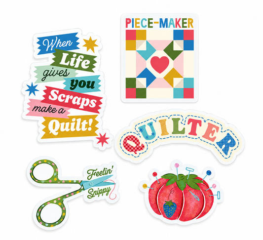 RBD Sewing-Themed Vinyl Sticker Pack | Riley Blake Designs