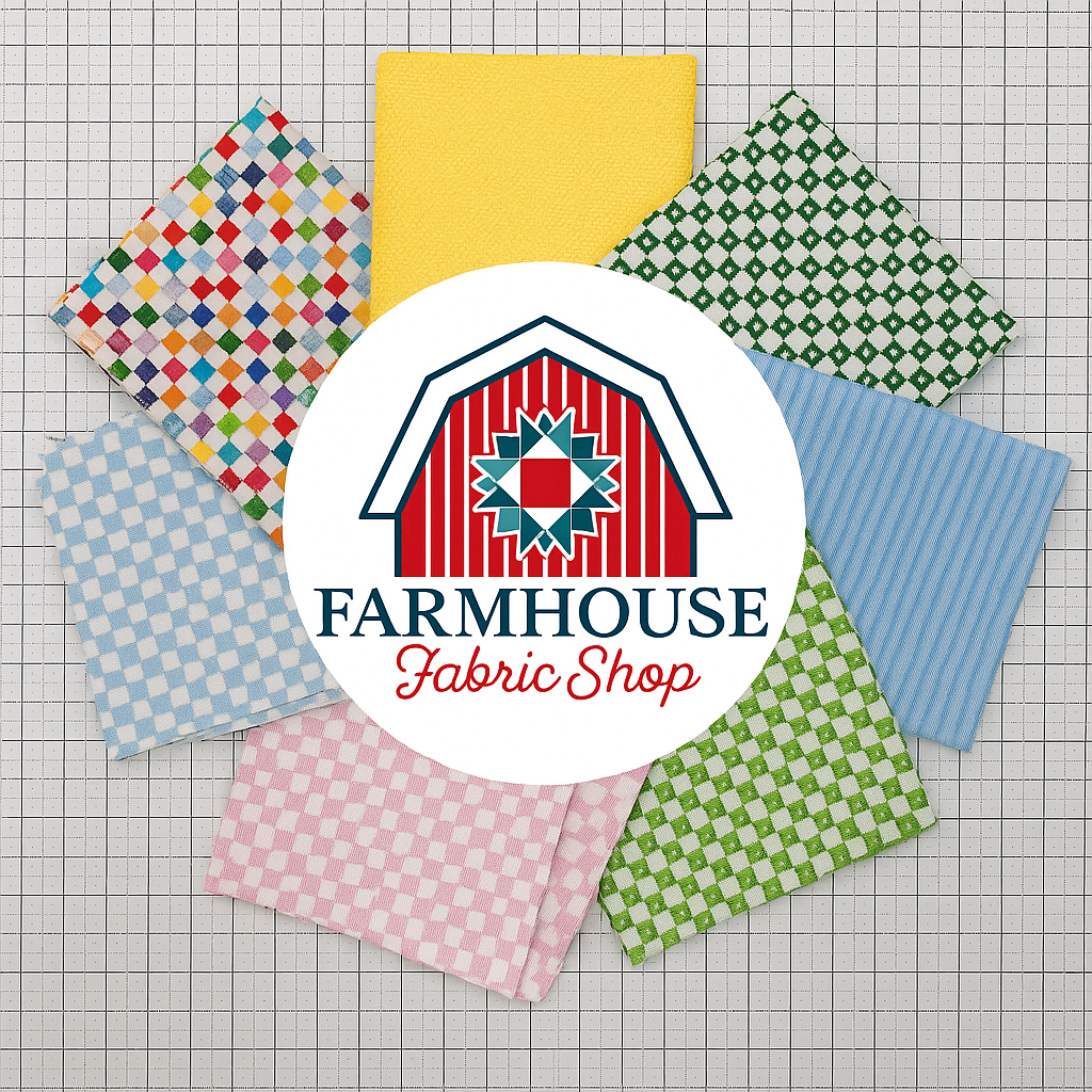 Farmhouse Curated 7-Piece Fat Quarter Bundle – Gingham & Stripes