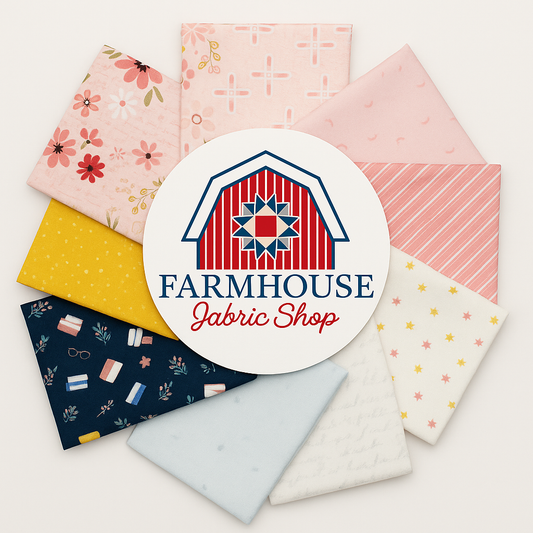 🧵 Farmhouse Curated 9-Piece Petite Fat Quarter Bundle – Inspired by Between the Pages (White Colorway) by Fran Gulick (Copy)