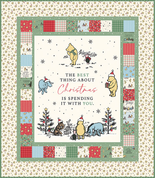 Echo Park Paper Co. Winnie-the-Pooh Christmas With You Panel Quilt Kit – 50% Deposit June 2027 Preorder