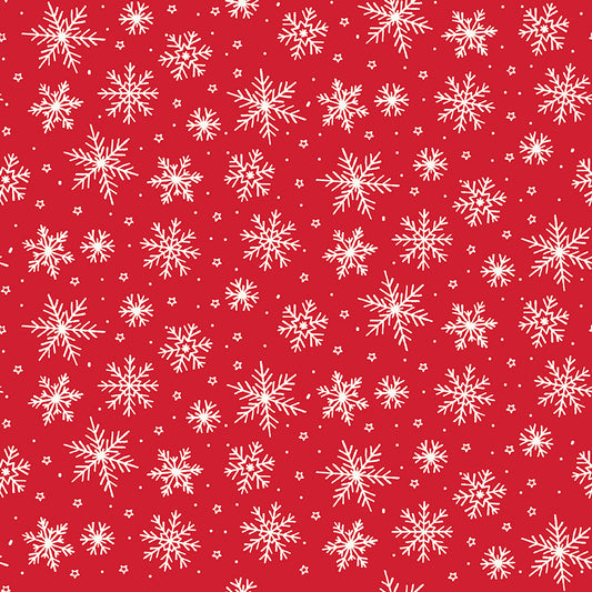 North Pole Flannel Backing Set Tomato 5 1/2 Yards