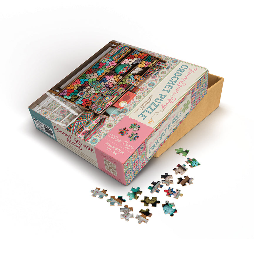 Granny Square Along Crochet Puzzle by Lori Holt | 500 Piece Puzzle | 50% Deposit Preorder | April 2027