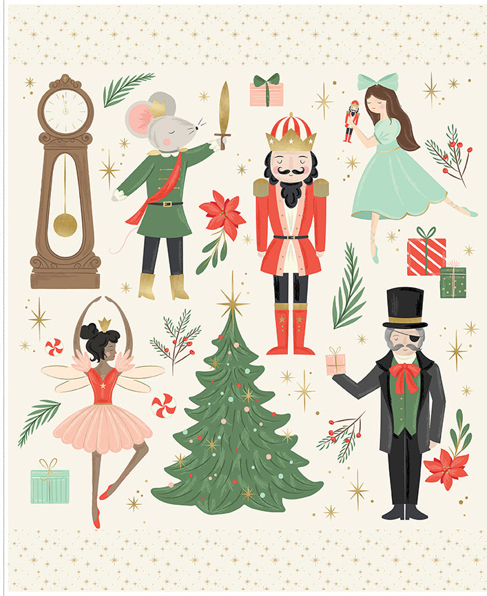 The Nutcracker Flannel Panel 35 1/2" x 43 1/2" – 50% Deposit June 2027 Preorder
