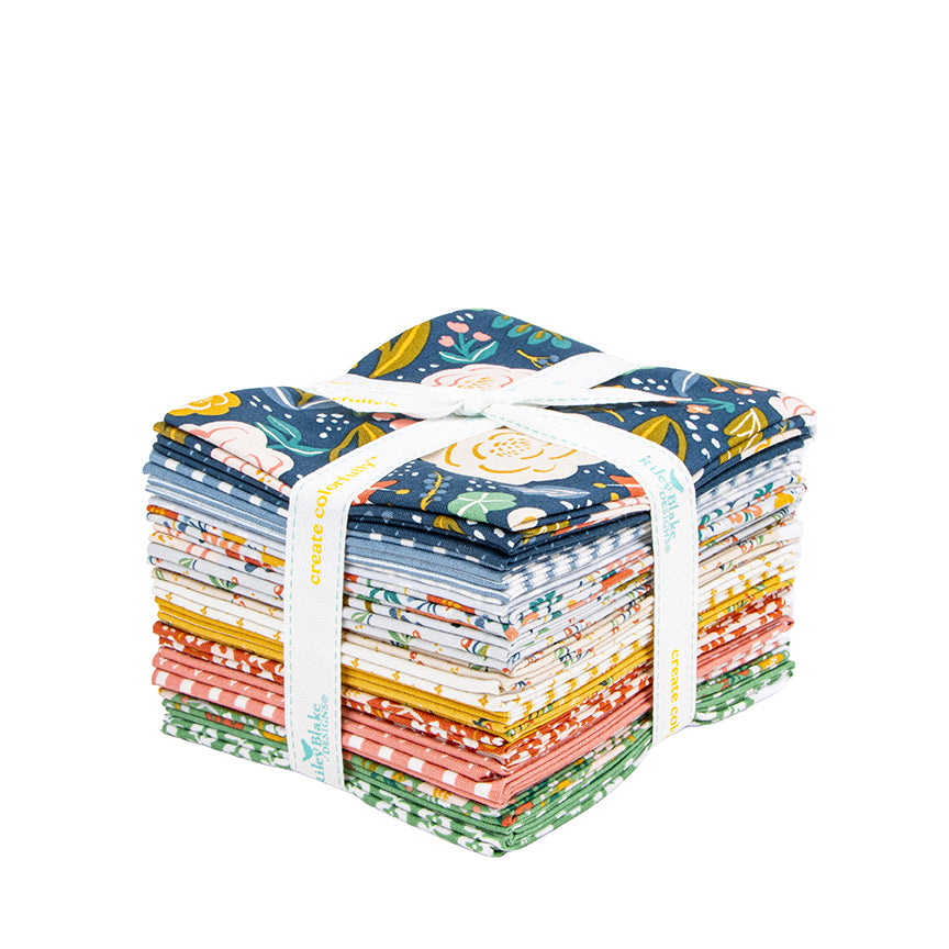 Ivy Reese Fat Quarter Bundle – 21 Pieces – Deena Rutter for Riley Blake Designs – 100% Cotton