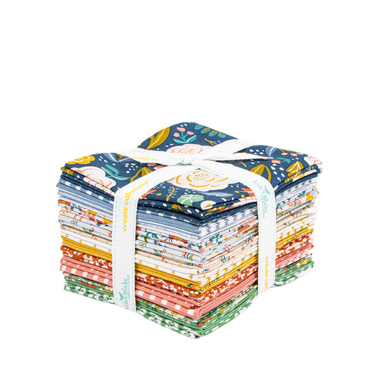 Ivy Reese Fat Quarter Bundle – 21 Pieces – Deena Rutter for Riley Blake Designs – 100% Cotton