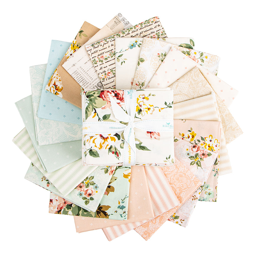 Rose & Violet’s Bouquet des Fleurs Fat Quarter Bundle – 19pcs – Miss Rose Sister Violet – Riley Blake Designs