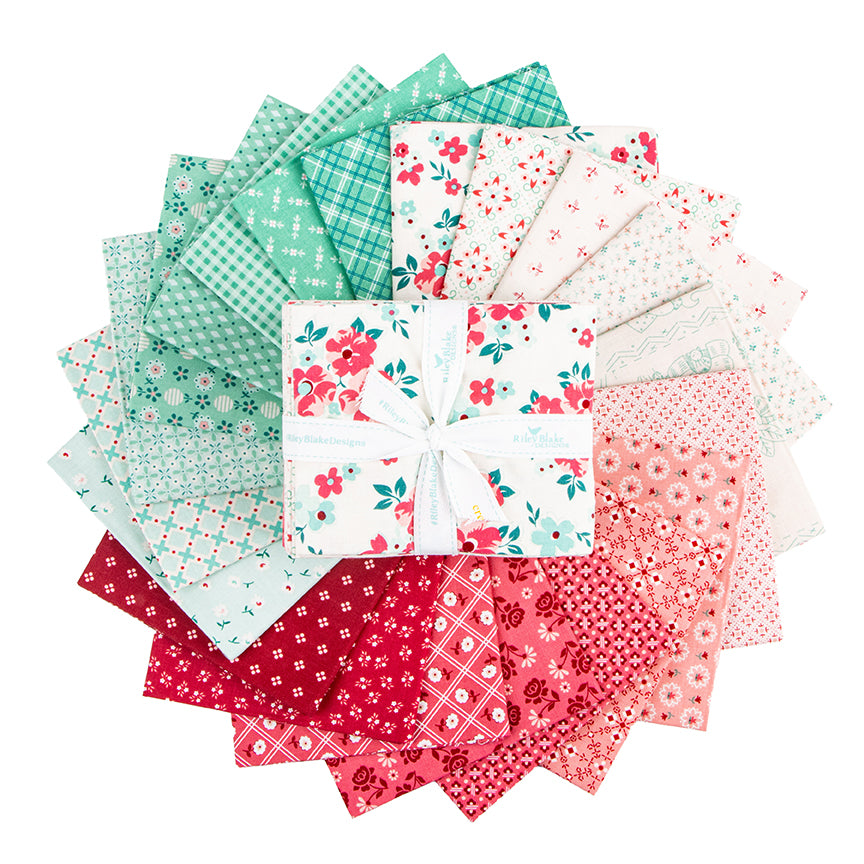 Berry & Sage Fat Quarter Bundle by Lori Holt – 21 Prints