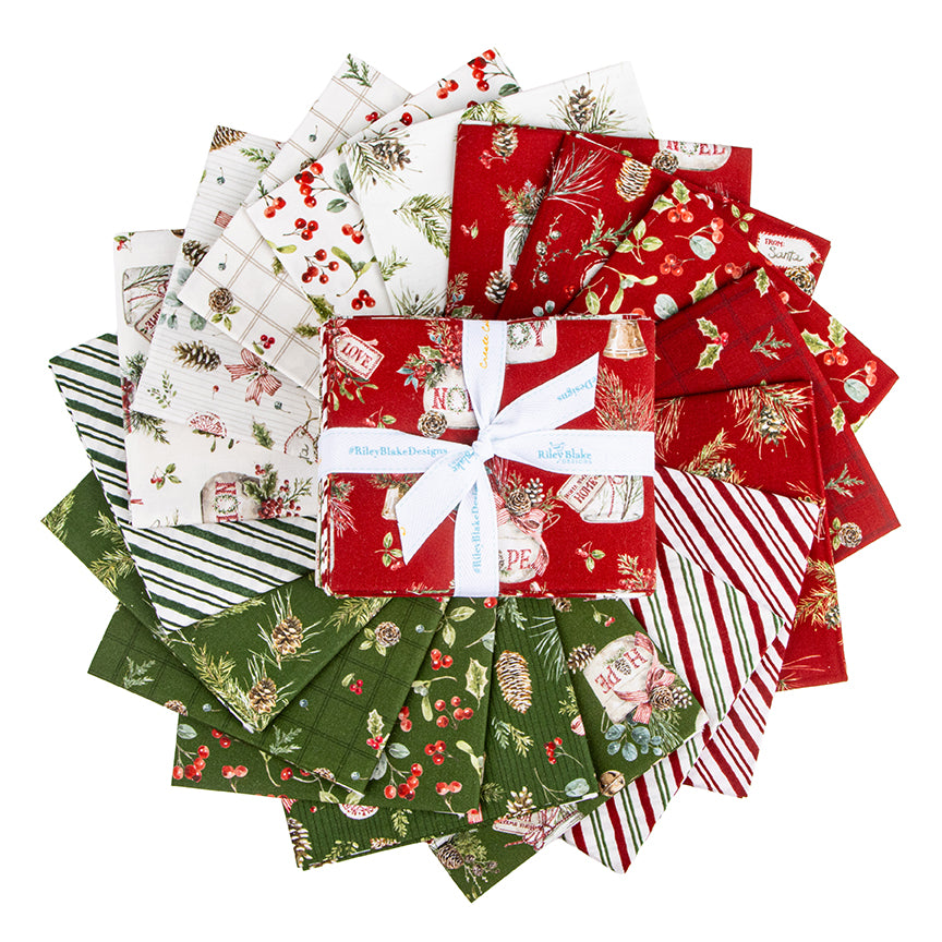 Holiday Spirit Fat Quarter Bundle – 18pc by Lisa Audit for Riley Blake Designs