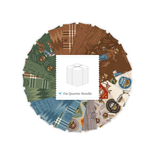 Keep It Green Fat Quarter Bundle – 21 Pieces | Smokey Bear | Riley Blake Designs | 50% Deposit Preorder | May 2027