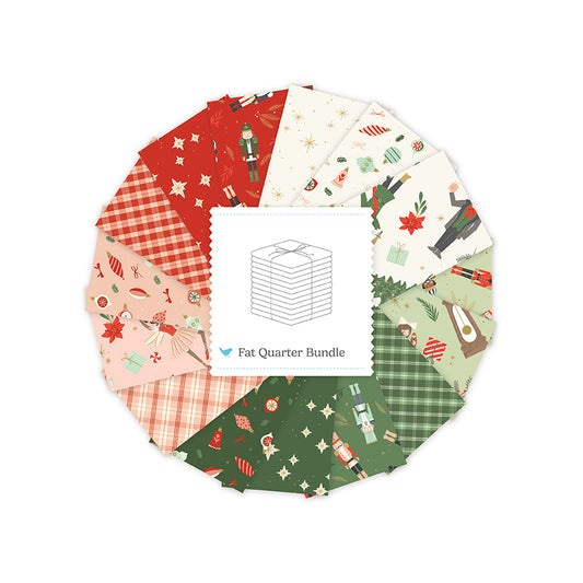 The Nutcracker Flannel Fat Quarter Bundle – 15 Pieces | My Mind's Eye | 50% Deposit Preorder | June 2027 | FQ-19510-15